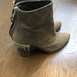 Grey Nubuck All Saints booties. Size 38.